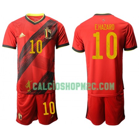 Belgio E.HAZARD 10 Bambino Maglia Prima Euro 2020 Manica Corta (+ Pantaloncini)